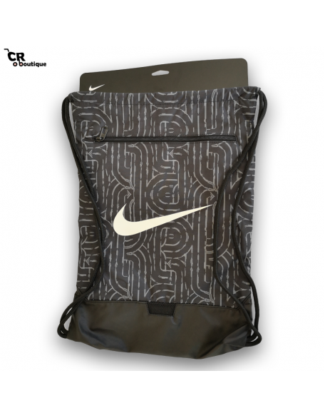 Nike Brasilia Gym Sack Unisex Adulto 9.0 All Over Print, Negro, MISC