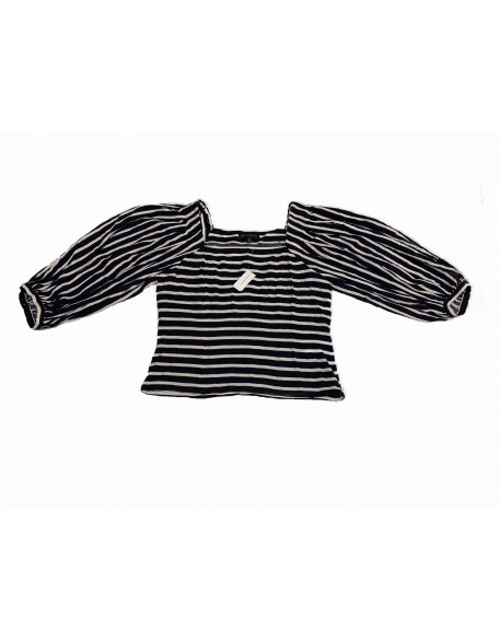 BR Blusa manga larga rayas negras