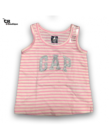 GAP blusa rayas rosas y blanco 12-18months