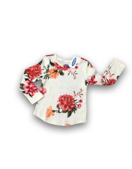 Old Navy blusa manga larga de flores 12-18M