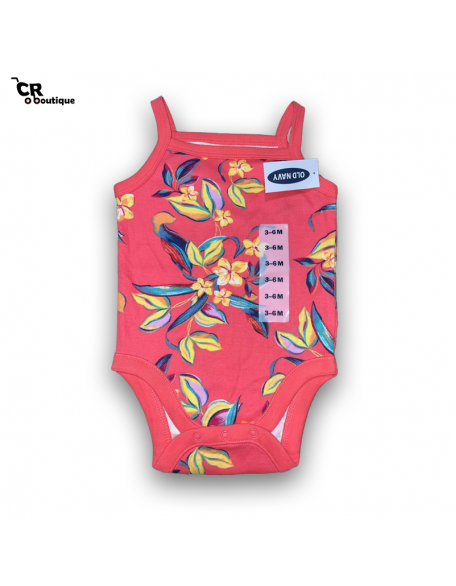 Old Navy Enterizo sin mangas rosado floreado Talla 3-6 M