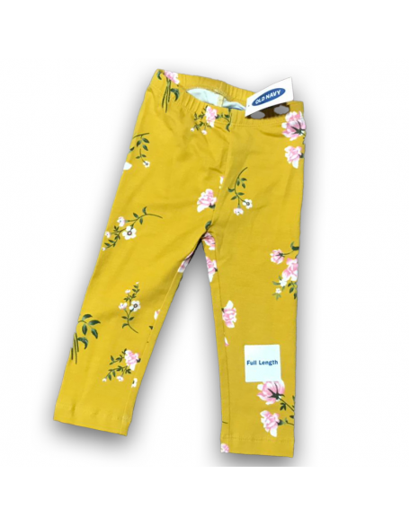 Old Navy Licra amarilla flores 18-24M