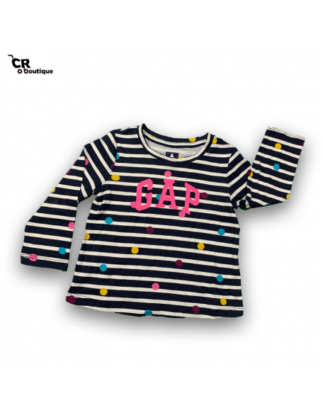 GAP Blusa manga larga rayas azules/blancas 18-24M