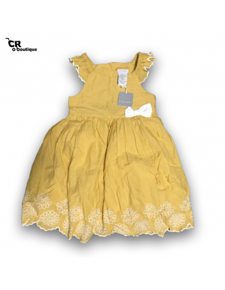 Tahari Vestido amarillo con lazo blanco 4T(3-4 años)