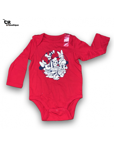 GAP Enterizo manga larga rojo Disney 12-18M